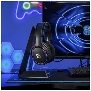 NEWSKILL Aton V2 Wireless Over-the-head Stereo Gaming Headset - Black - Binaural - Circumaural - 1000 cm - Bluetooth/RF - 