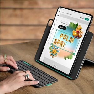 Cover tastiera Logitech Flip Folio (Folio) per 27,9 cm (11") Apple iPadPro11 (2024), iPad Air 11 (2024), iPad Air 11 (2025