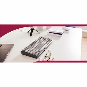 Clavier CHERRY G80-3960 - Compacte - Câblé / Sans fil Connectivité - Français - Noir - MX2A Red Pavé Numérique - Bluetooth