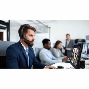 Lenovo Wired Over-the-head Stereo Headset - Black - Microsoft Teams Certification - Binaural - Supra-aural - 32 Ohm - 20 H