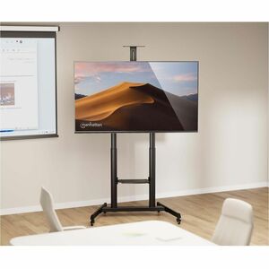 Carrito para TV multimedia de pantalla grande con ajuste de altura sin herramientas, para pantallas de 60" a 120" , Soport
