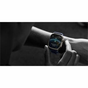 Apple Watch Ultra 3 GPS + Cellular 49mm Black Titanium Case with Black/Charcoal Trail Loop - S/M. Display technology: OLED