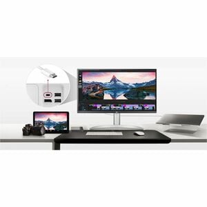 LG UltraFine 27UP850K-W 27" (68.6 cm) Class 4K UHD LCD Monitor - 16:9 - White - 27" (68.6 cm) Viewable - In-plane Switchin