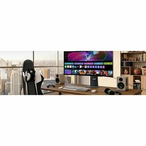 LG UltraGear 45GX90SA-B 45" (114.3 cm) Class UW-QHD Curved Screen Gaming OLED Monitor - 21:9 - Black - 44.5" (113 cm) View