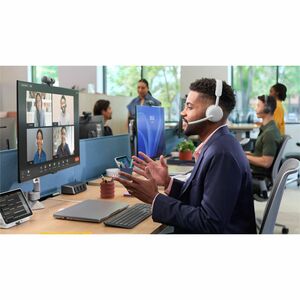 Logitech Zone Wireless 2 ES Kabel/Kabellos Kopfbügel Stereo Headset - Weiß - Microsoft-Teams-Zertifizierung - Binaural - O