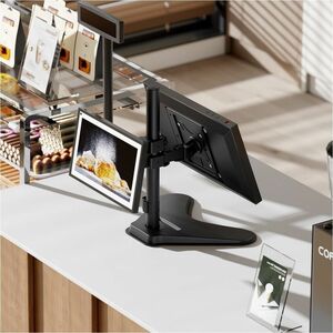 SOPORTE DE MESA INCLIN Y ROTA 2 MONITORES 8KG DE 17-32 NEGRO