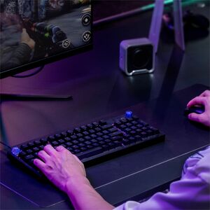 Logitech G G316 X 8K 游戏键盘 - 袖珍的 - 电缆 连接 - USB 3.0 A 型 接口 - RGB LED - 黑 - 线性机械 按键开关 - 98 Key(s) - Windows 10, Mac OS X 12.0