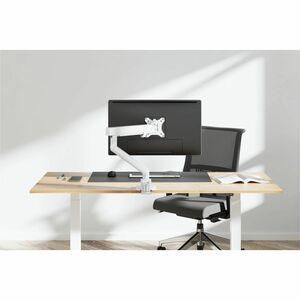 Amer Mounts HYDRA1B-W (V2) Mounting Arm for Monitor, Flat Panel Display, Curved Screen Display - White - Height Adjustable