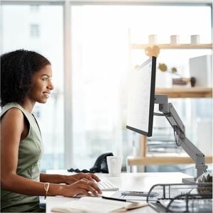Ergotron Desk Mount for Monitor, LCD Display - Dark Grey - Height Adjustable - 1 Display(s) Supported - 86.4 cm (34") Scre