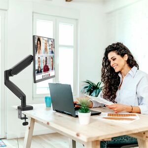 j5create JTSA101 Mounting Arm for Monitor, Display Screen, LCD Display - Black - Height Adjustable - 1 Display(s) Supporte