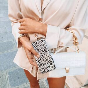 BURGA Case for Apple iPhone 16 Pro Smartphone - Almond Latte / Spotted Pattern - Fade Resistant, Scratch Resistant, Shock 
