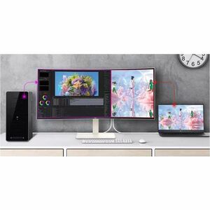 LG Ultrawide 38WR85QC-W 38" Class WQHD Curved Screen LCD Monitor - 21:9 - White - 37.5" Viewable - Nano In-plane Switching