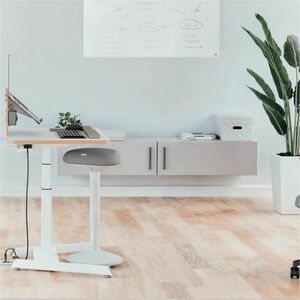 Leitz Ergo - Dual Density Foam (DDF) Seat - Rounded Base - Grey - Fabric