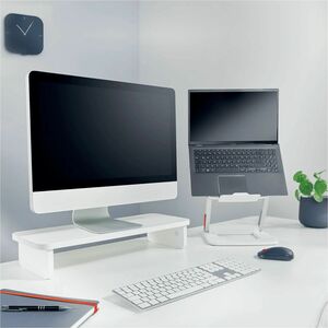 ACCO Ergo Monitor Stand - Up to 61 cm (24") Screen Support - 20 kg Load Capacity - 8 cm Height x 56 cm Width x 21 cm Depth