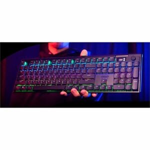 CHERRY XTRFY G8A-25100 Gaming Keyboard - Full-size - Wired/Wireless Connectivity - USB Type A Interface - RGB LED - French