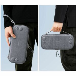 Spigen Klasden Carrying Case (Pouch) Nintendo Gaming Console - Charcoal Grey - Drop Resistant, Scuff Resistant - Fabric, E
