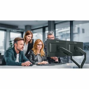 iiyama Tischhalterung für Monitor - Schwarz - Vertikal - Höhenverstellbar - 2 Unterstützte(r) Display(s)Bildschirmgröße: 6