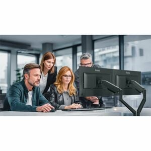 iiyama Tischhalterung für Monitor - Schwarz - Vertikal - Höhenverstellbar - 2 Unterstützte(r) Display(s)Bildschirmgröße: 6