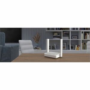Keenetic Starter KN-1121 Wi-Fi 4 Ethernet Roteador sem fio - Banda única - 2,40 GHz Banda ISM - 2 x Antena(2 x Externo) - 