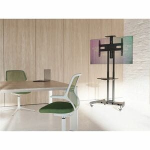 Kanto Rolling TV Cart - 100 lb Load Capacity - 4 Casters - Steel, Metal - 33.30" Width x 22.70" Depth x 79.90" Height - 40