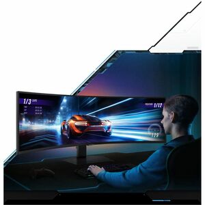 Samsung Odyssey G9 S49CG950EU 49 Zoll Klasse Dual Quad HD (DQHD) Gekrümmter Bildschirm Gaming-LED-Monitor - 32:9 Format - 