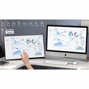 Hannspree HT279PPB 27" Class LED Touchscreen Monitor - 16:9 - 5 ms - 68.6 cm (27") Viewable - Projected Capacitive - 10 Po