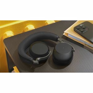 Jabra Evolve3 75, MS Teams, Link390c USB-C Dongle, Black, with Wireless Charger Pad