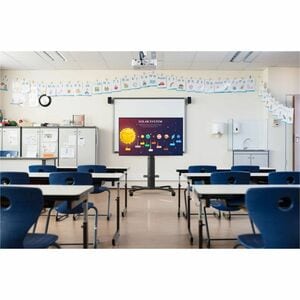 Paramount™ PR598-M Flachbildschirm-Wagen - 129,73 kg Belastbarkeit - 4 Rollen - 76,20 mm Rollengröße - Metall - 1240 mm Br