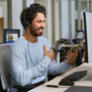 Cuffie Poly Mission 400 425 Cavo Over-the-head, On-ear Stereo - Nero - Microsoft Teams Certification - Binaural - Supra-au