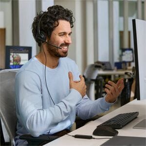 Poly Mission 400 425 Kabel Kopfbügel, Auf den Ohren Stereo Headset - Schwarz - Microsoft-Teams-Zertifizierung - Binaural -