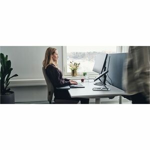 Mousetrapper Height Adjustable Notebook Stand - 32 cm Height x 28.2 cm Width - Aluminium - Silver - For Notebook, Office, 
