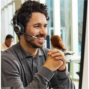 Poly Mission 600 615 Wired Over-the-head, On-ear Mono Headset - Black - Microsoft Teams Certification - Monaural - Supra-a