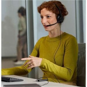 Poly Mission 400 415 Wired Over-the-head, On-ear Mono Headset - Black - Microsoft Teams Certification - Monaural - Supra-a