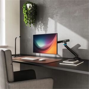 Digitus Desk Mount for Monitor, Flat Panel Display, Curved Screen Display - Black - Height Adjustable - 1 Display(s) Suppo
