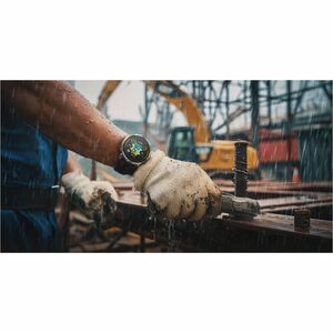 Kospet TANK T4C Smart Watch - Round Case Shape - Silver Body Color - Stainless Steel, Zinc Alloy Case Material - Silicone 