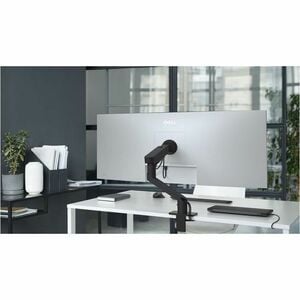 Dell Pro HDA26 Desk Mount for Monitor, Display - Black, Silver - Height Adjustable - 1 Display(s) Supported - 20 kg Load C