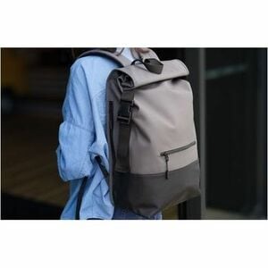 TWO-TONE ROLLTOP BACKPACK 14-16 GREY/BLACK 25L