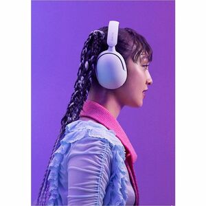 INZONE WH-G500-W Wired/Wireless Over-the-head Stereo Gaming Headset - White - Binaural - Circumaural - Bluetooth/RF - 21 O