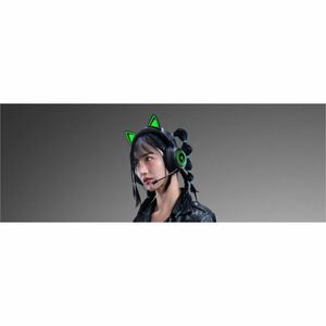 Casque de jeu Razer Kraken Kitty V3 Pro - Câblé / Sans fil - Design Sur tête - Stéréo - Couleur Noir - Binaural - Circumau