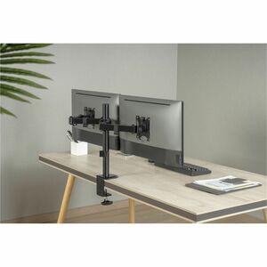 ORIGIN Desk Mount for Monitor, Display - Black - Height Adjustable - 2 Display(s) Supported - 17" (43.18 cm) to 35" (88.90