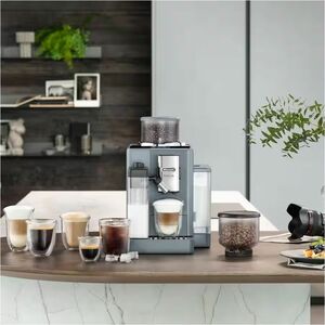 DeLonghi Rivelia Pebble Grey, macchina automatica per caffè in chicchi, colore grigio