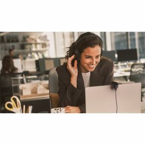 Jabra Evolve3 85 Wired/Wireless Over-the-ear, Over-the-head Stereo Headset - Black - Microsoft Teams Certification - Binau