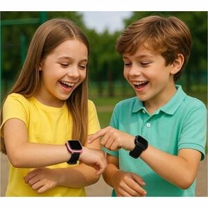Carneo Smart Watch - 47 mm Case Height - 16 mm Case Thickness - 41 mm Case Width - Children - Pink, Black Body Color - Wir