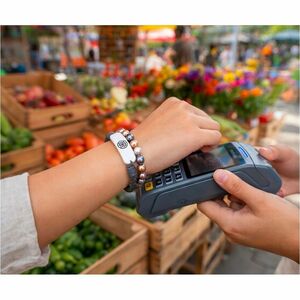 Carneo Smart Band - Grey Band Color - Leather Band Material - Near Field Communication - Water Proof Water Resistant