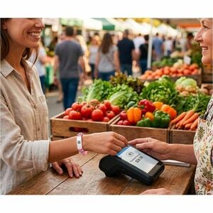 Carneo Smart Band - Pink Band Color - Leather Band Material - Near Field Communication - Water Proof
