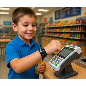 Carneo Smart Band - Boy - Black Band Color - Nylon Band Material - Near Field Communication - 20 mm - Water Proof, Water R