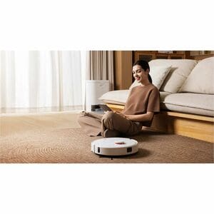 Xiaomi H50 Robot Vacuum Cleaner - 4 L Water Tank Capacity - Brush, Mop Pad - Carpet - Battery, AC Supply - 230 V AC, 14.4 