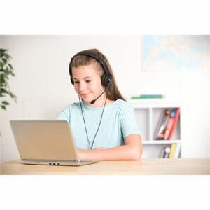 Kensington Kabel Kopfbügel, Über das Ohr Stereo Headset - Schwarz - Binaural - Ohrumschließend - 182,9 cm Kabel - Geräusch