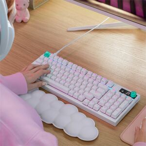 Logitech G G316 X 75 Gaming Keyboard - Compact - Cable Connectivity - USB 2.0 Type A Interface - RGB LED - German - White 