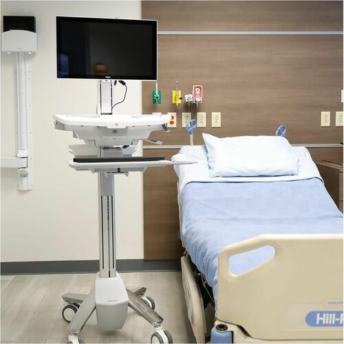 Ergotron StyleView Medical Trolley - 15.88 kg Load Capacity - 4 Casters - Aluminium - 464.8 mm Width x 1282.7 mm Height - 